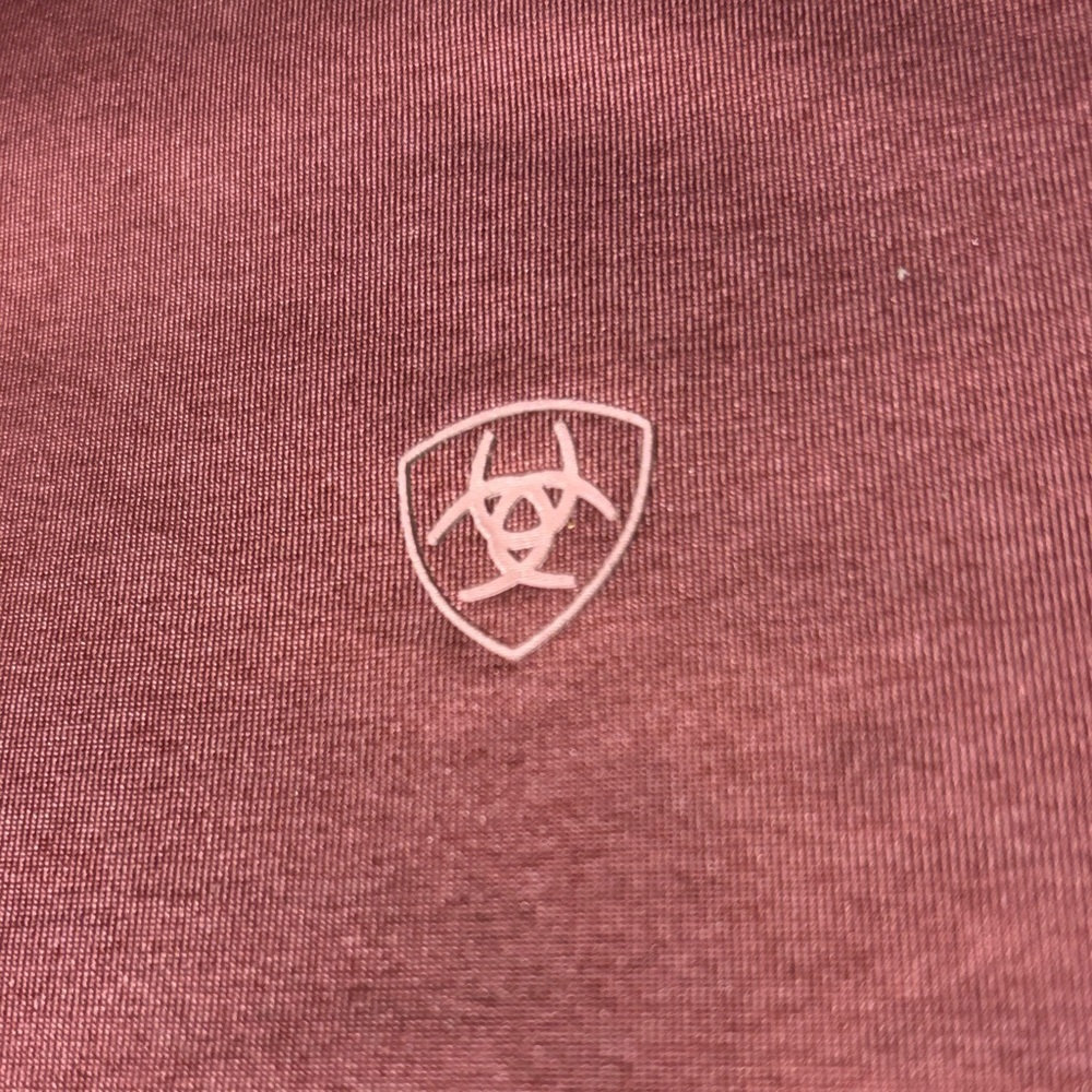 Ariat ARIATTEK Burgundy Polo Shirt - Picture 4 of 10
